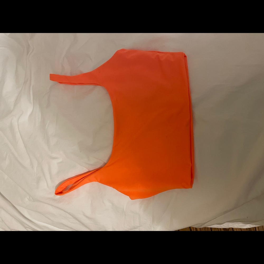 neon orange crop top